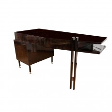 Lacquered wood cantilevered desk
